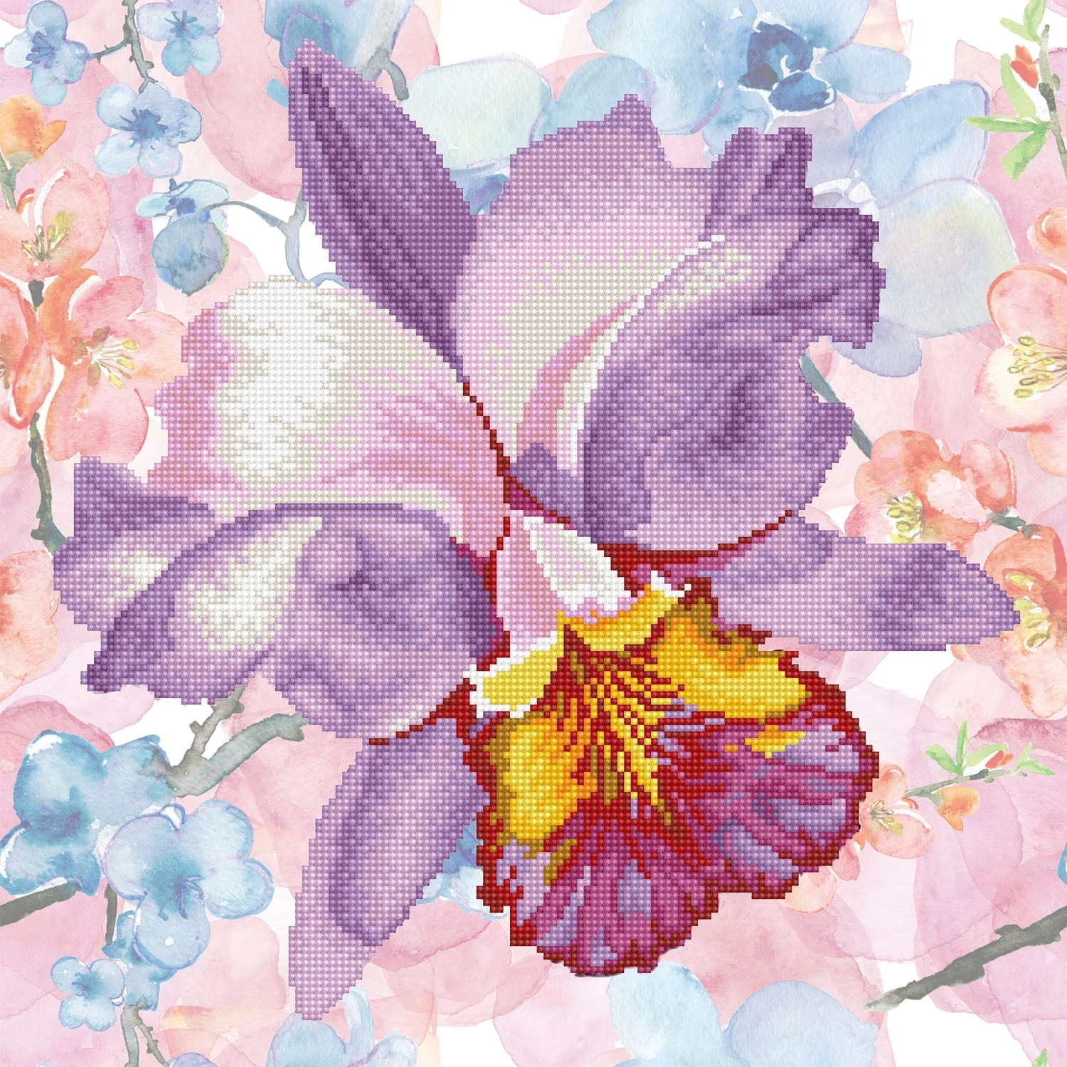 Diamond Dotz Sparkle Garden Mauve with Frame - 12.0" x 12.0" - Image 4
