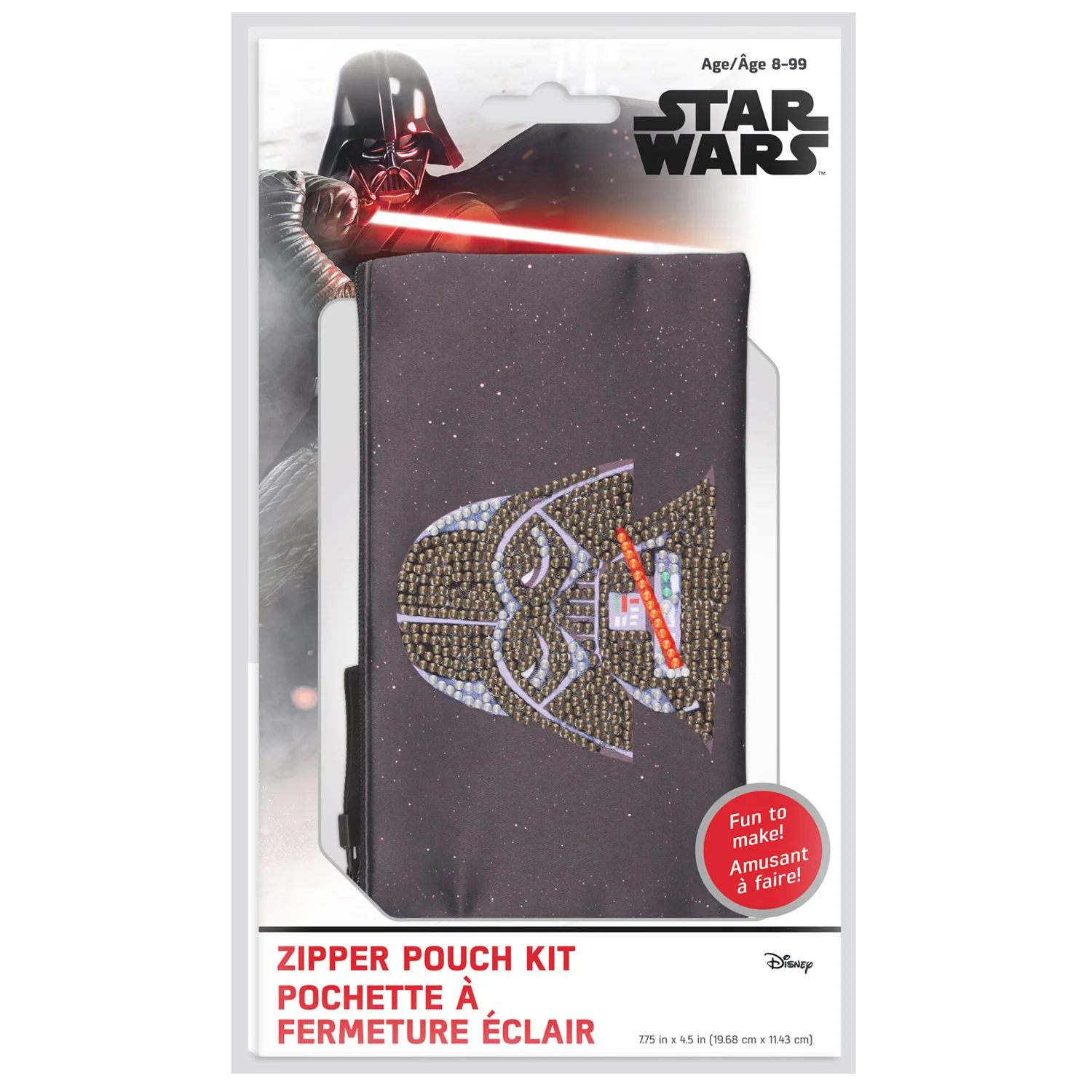 Diamond Dotz Star Wars Darth Vader and Lightsaber DOTZIES Pouch Kit - 7.8" x 4.5" - Image 5