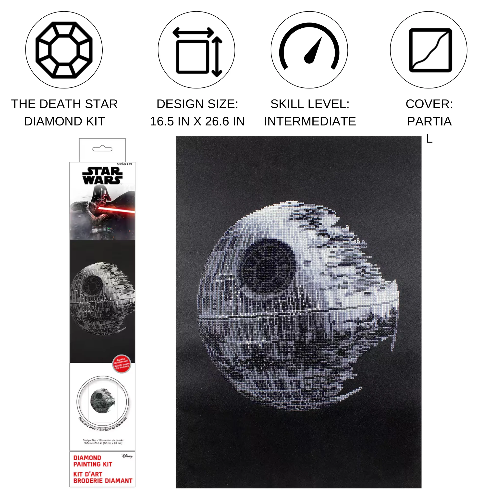 Diamond Dotz Star Wars Death Star - 16.5" x 23.6" - Image 3