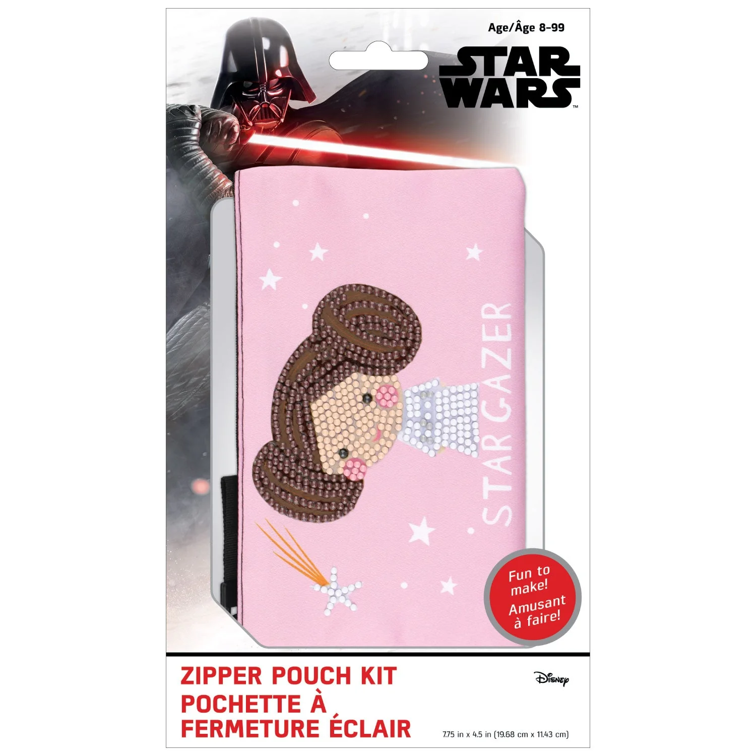 Diamond Dotz Star Wars Leia Star Gazer DOTZIES Pouch Kit - 7.8" x 4.5" - Image 3