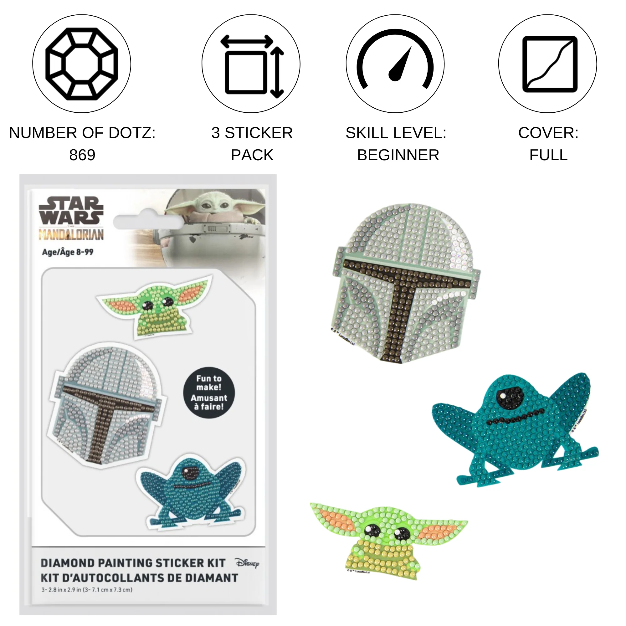 Diamond Dotz Star Wars The Mandalorian DOTZIES Sticker Kit - Image 3