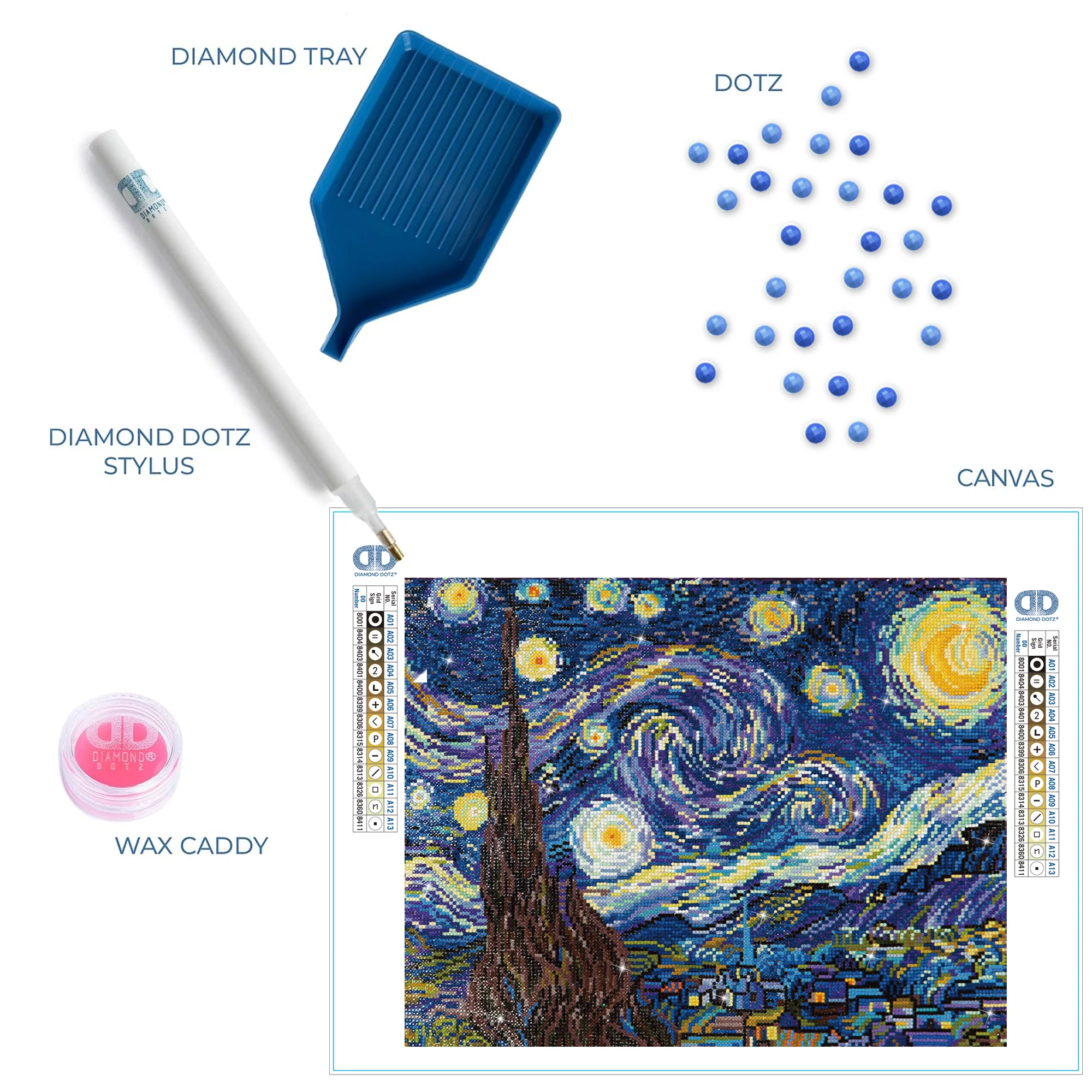 Diamond Dotz Starry Night (Van Gogh) - 20.0" x 16.0" - Image 5