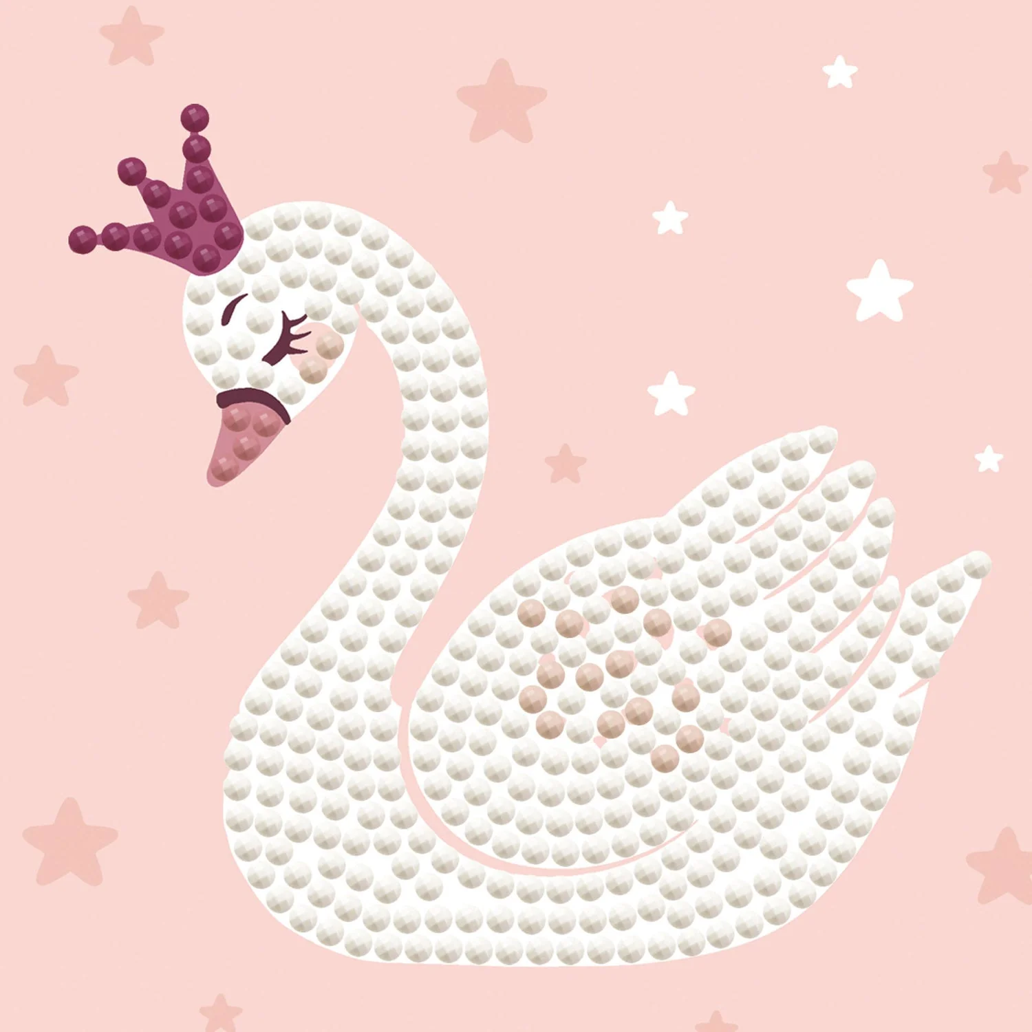 Diamond Dotz Swan Princess Framed Kit - 4.0" x 4.0" - Image 5