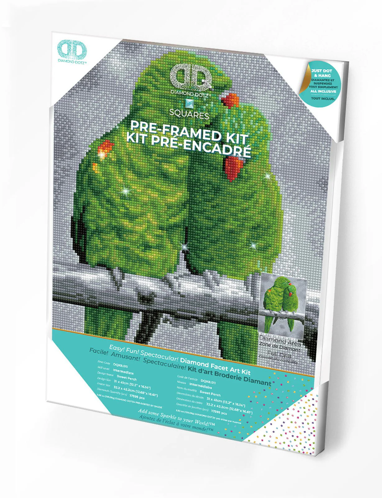 Diamond Dotz Sweet Perch Pre-Framed Kit - 12.2" x 16.1"