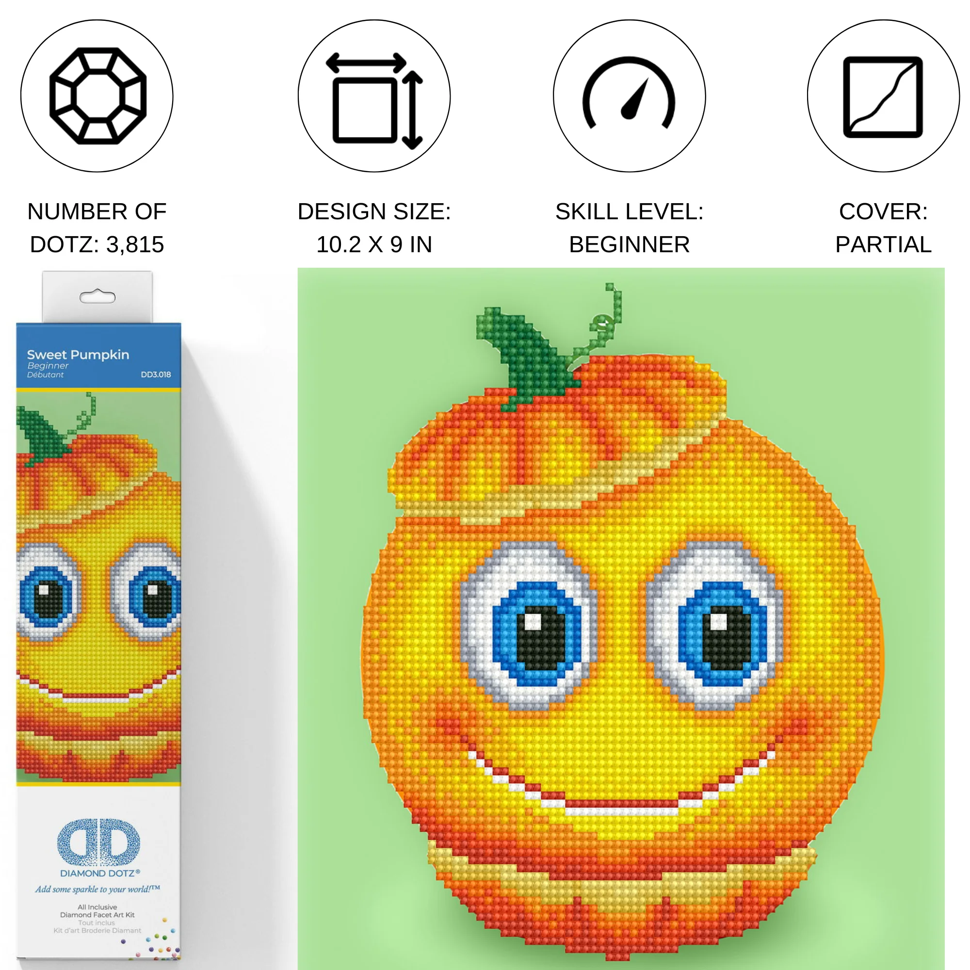 Diamond Dotz Sweet Pumpkin - 10.2" x 9.1" - Image 5