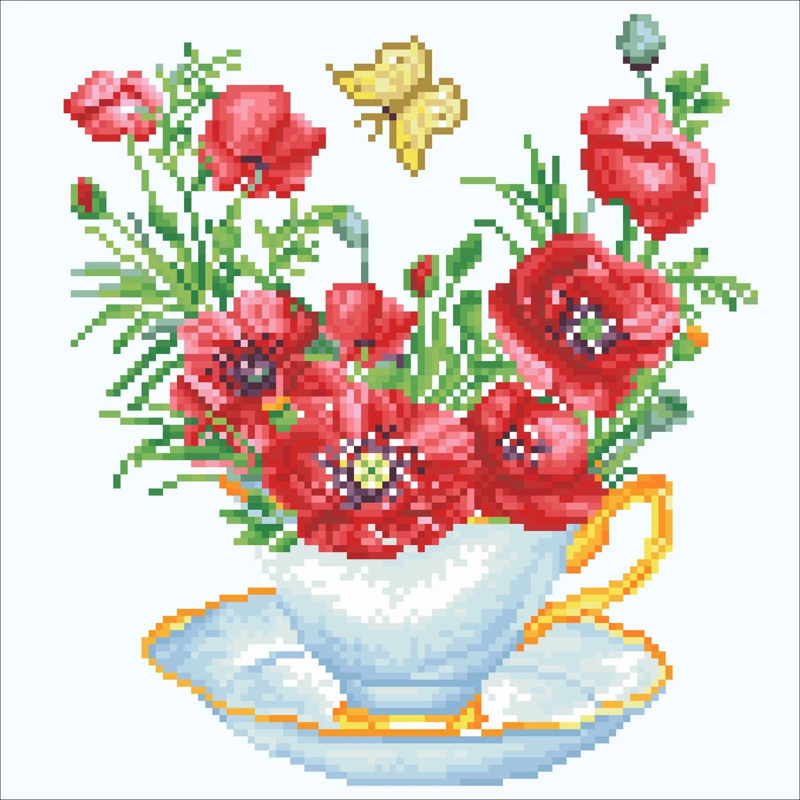 Diamond Dotz Teatime Poppies - 12.6" x 12.6" - Image 4