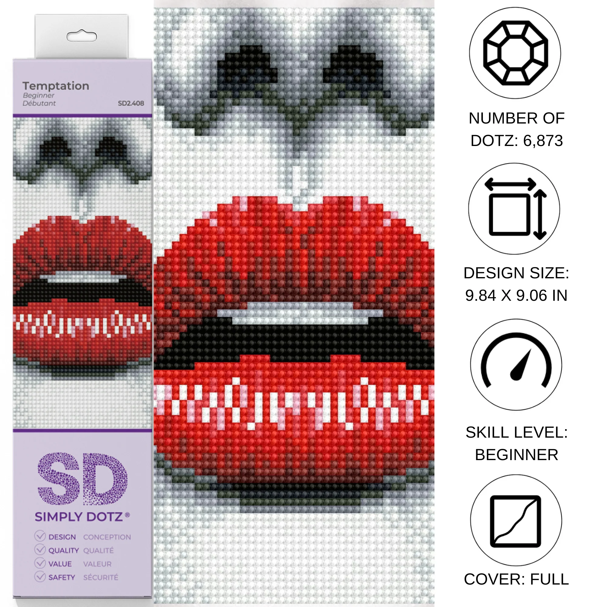 Diamond Dotz Temptation - 9.8" x 9.1" - Image 3