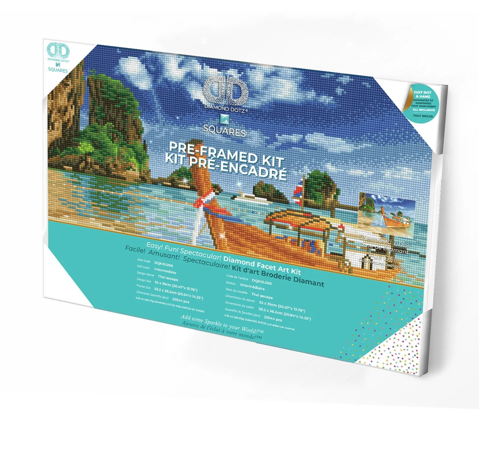 Diamond Dotz Thai Escape Pre-Framed Kit - 20.5" x 13.8"
