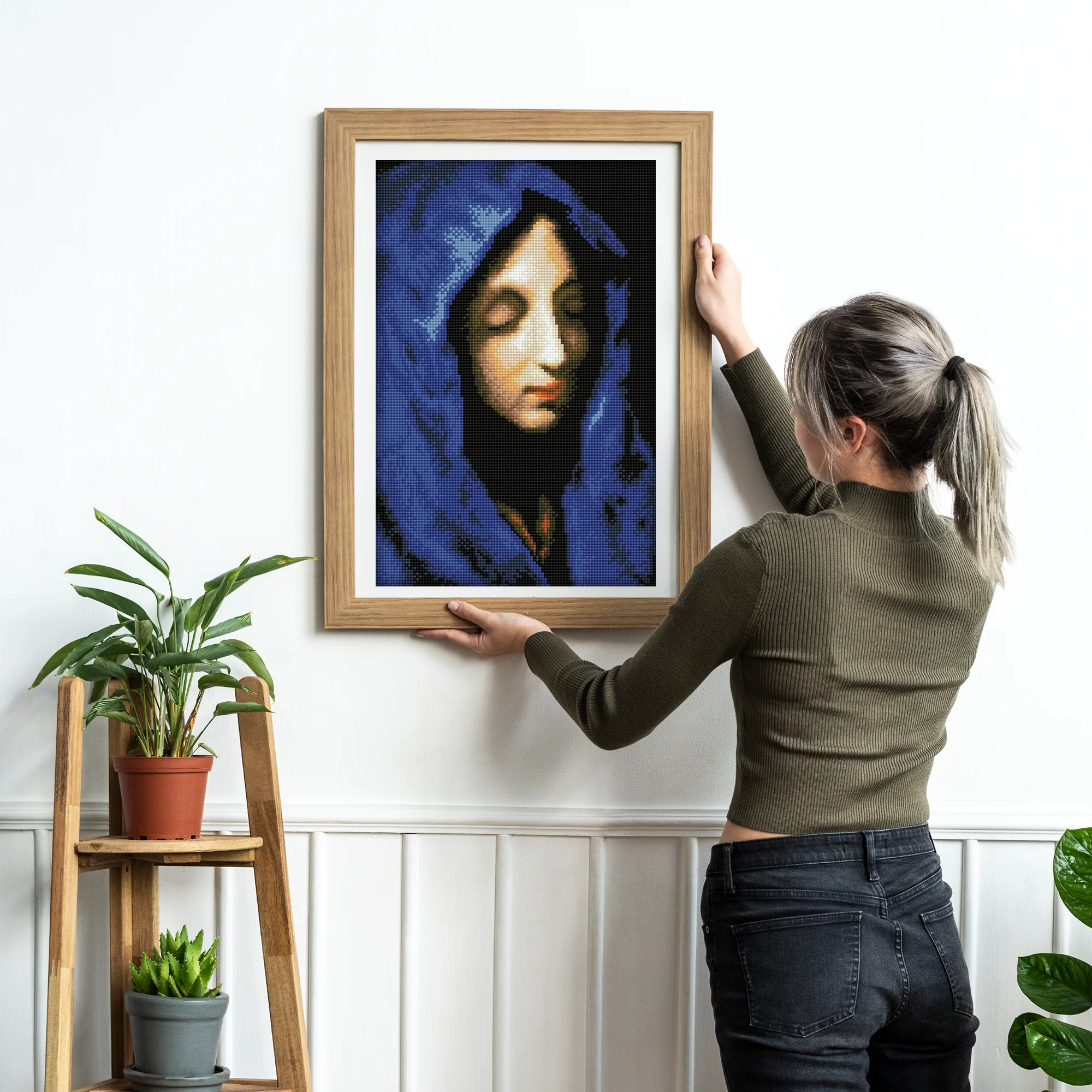 Diamond Dotz The Blue Madonna (apres Carlo Dolci) - 13.8" x 17.7" - Image 4