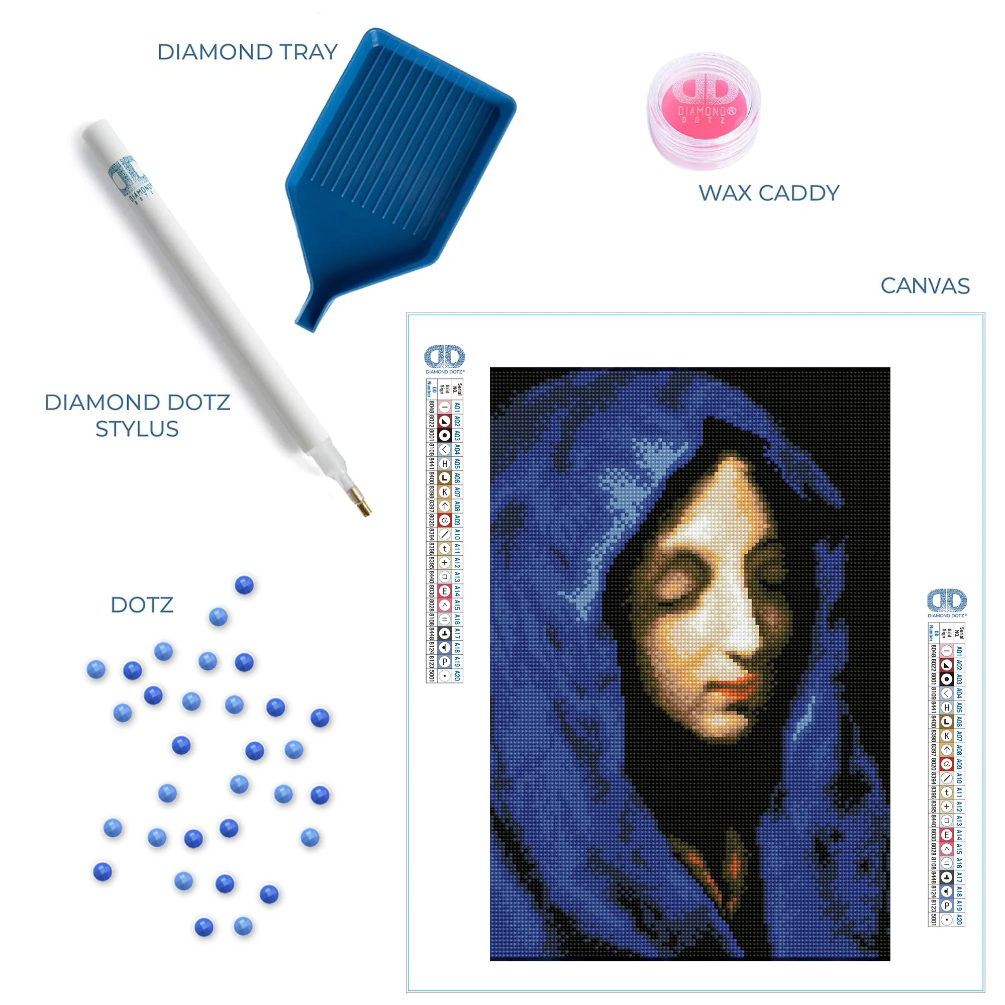 Diamond Dotz The Blue Madonna (apres Carlo Dolci) - 13.8" x 17.7" - Image 6