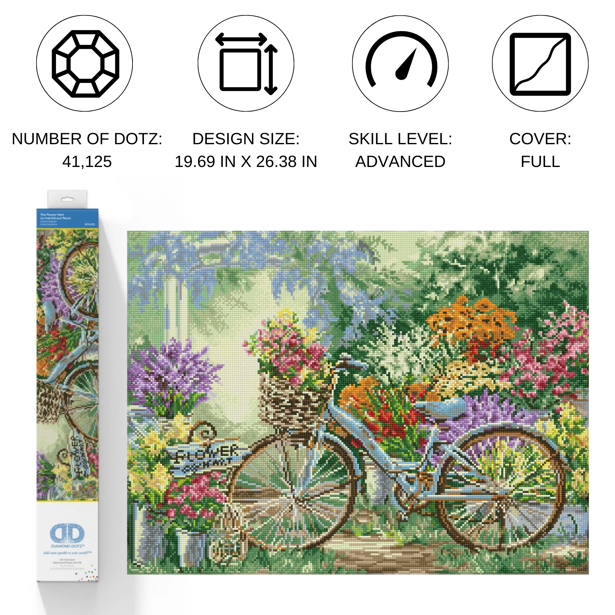 Diamond Dotz The Flower Mart - 26.4" x 19.7" - Image 4