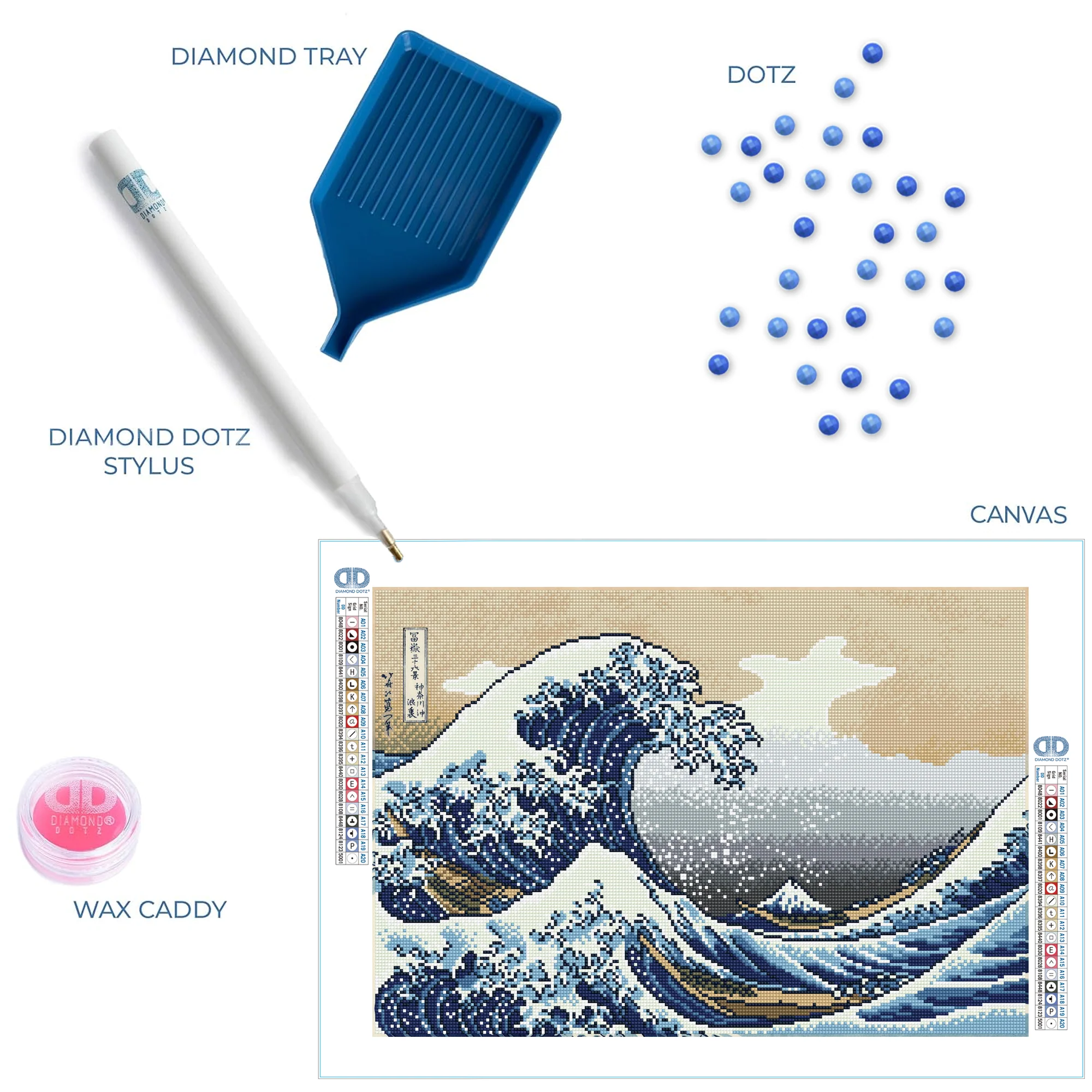 Diamond Dotz The Great Wave Off Kanagawa - 22.4" x 15.4" - Image 5