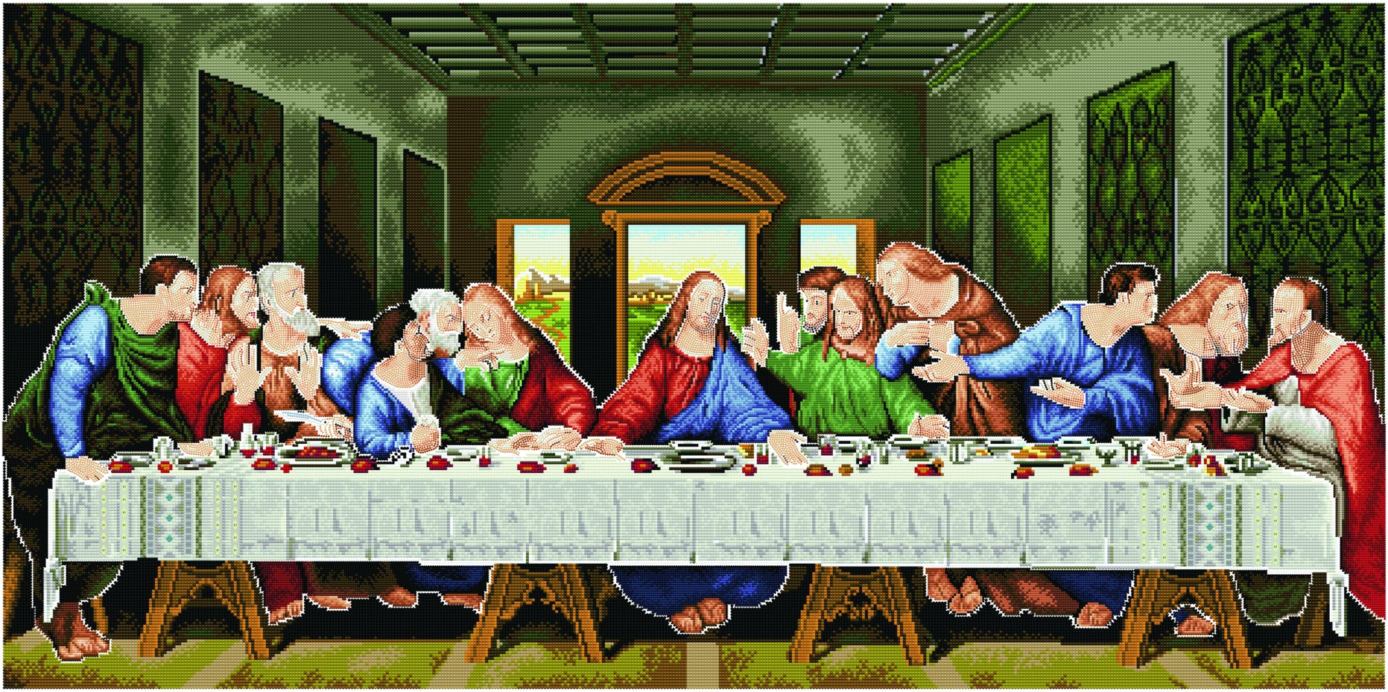 The Last Supper (après Da Vinci) Masterclass - 52.8" x 26.4" - Image 3