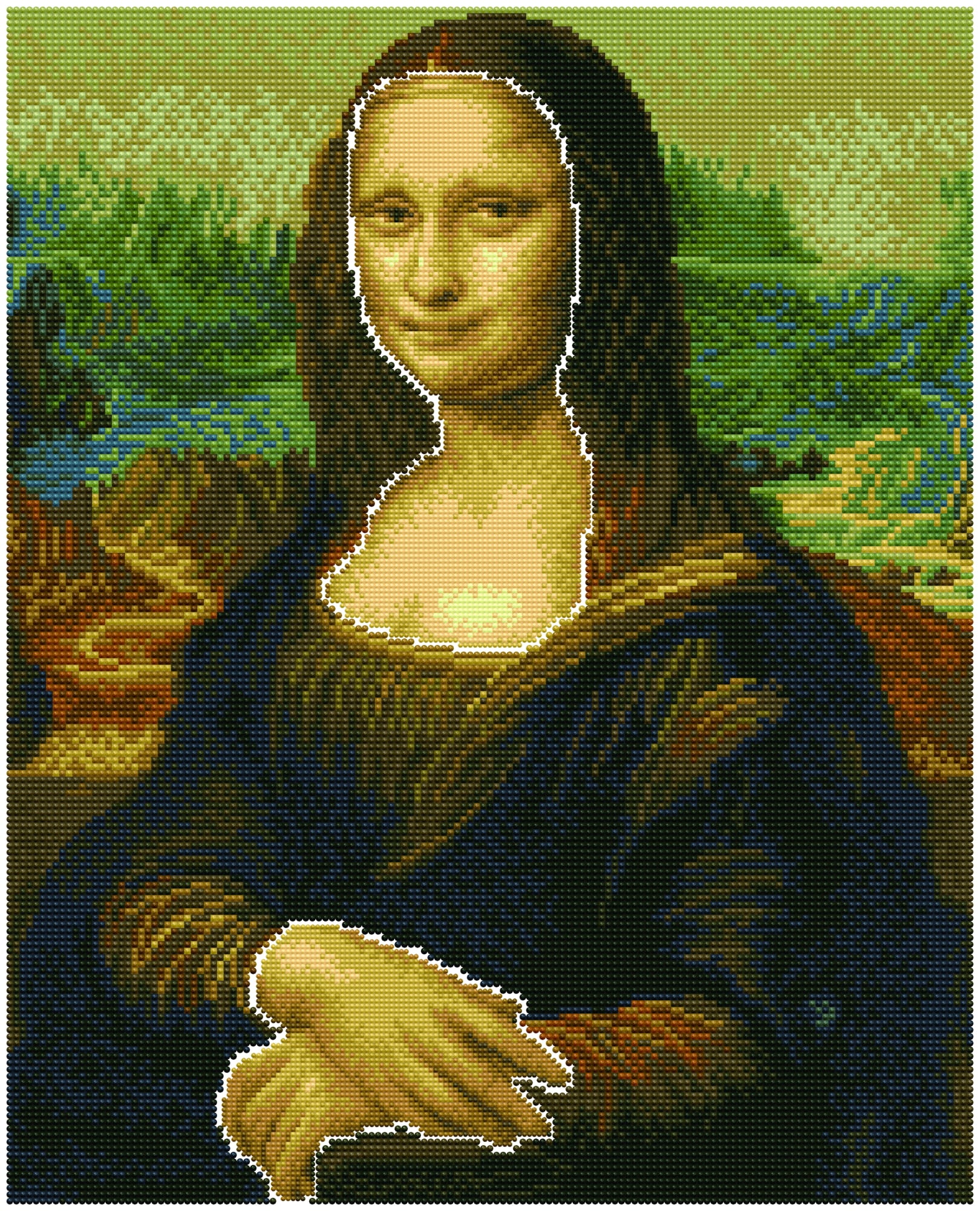 The Mona Lisa (après Da Vinci) Masterclass - 16.5" x 20.5" - Image 3