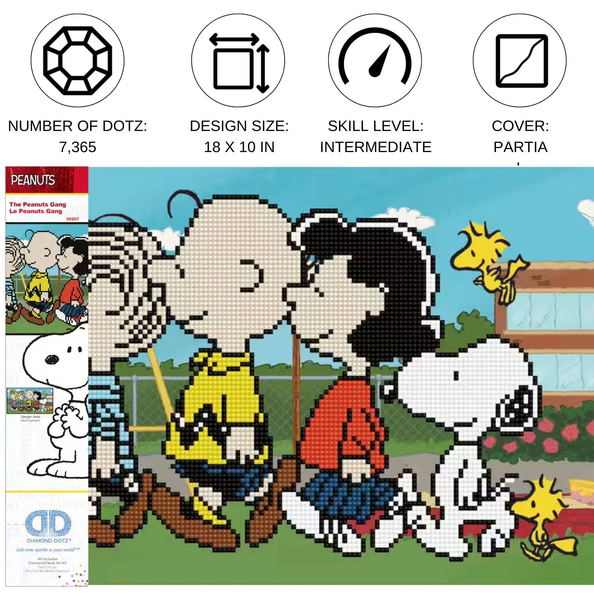 Diamond Dotz The Peanuts Gang - 18.0" x 10.0" - Image 4