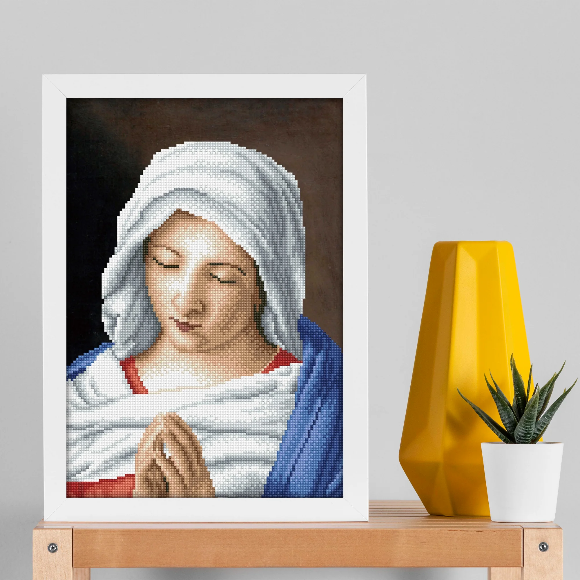 Diamond Dotz The Virgin in Prayer apres Giovanni Battista Salvi da Sassoferrato - 13.8" x 17.7" - Image 2
