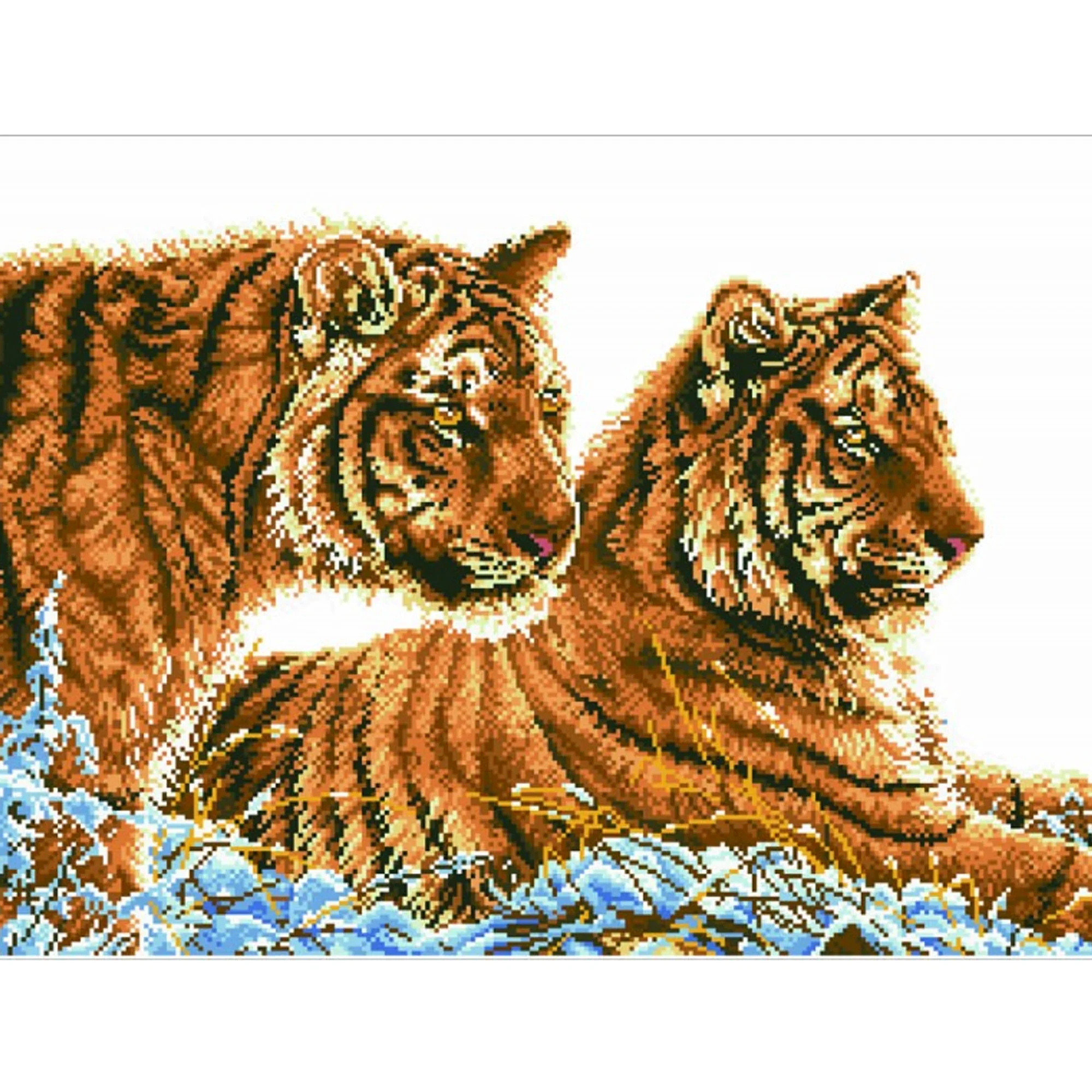 Diamond Dotz Tigers in the Snow - 28.4" x 20.5" - Image 6