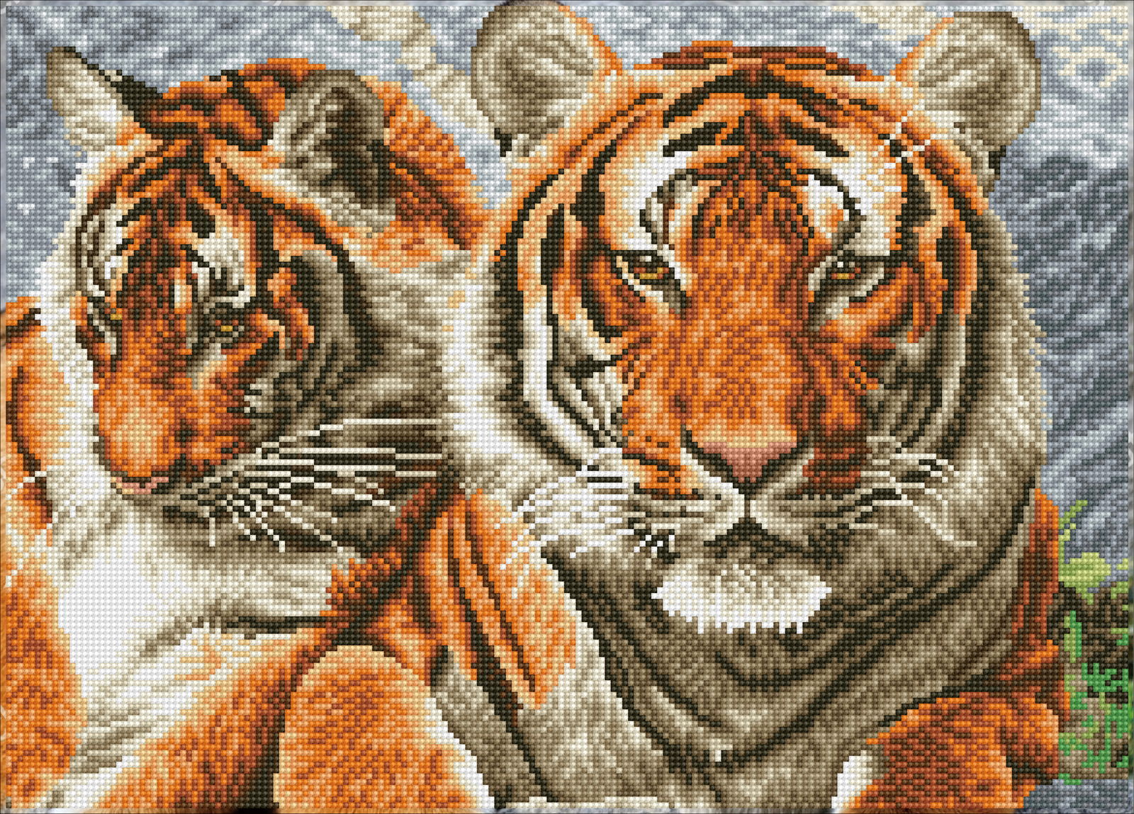 Diamond Dotz Tigers Pre-Framed Kit - 20.3" x 14.6" - Image 2