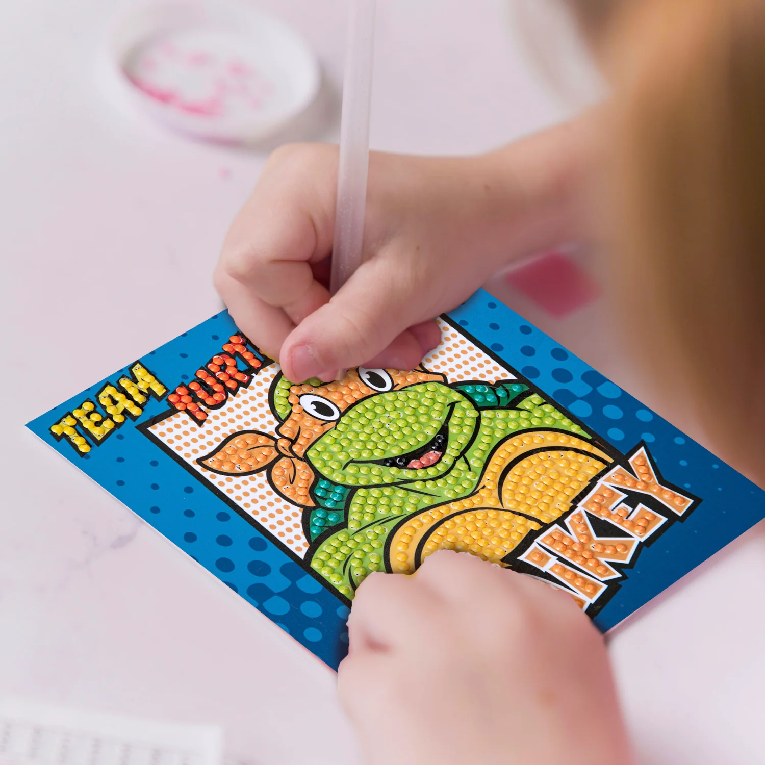Diamond Dotz DOTZIES TMNT Mikey Diamond Painting - 5.1" x 5.1" - Image 3