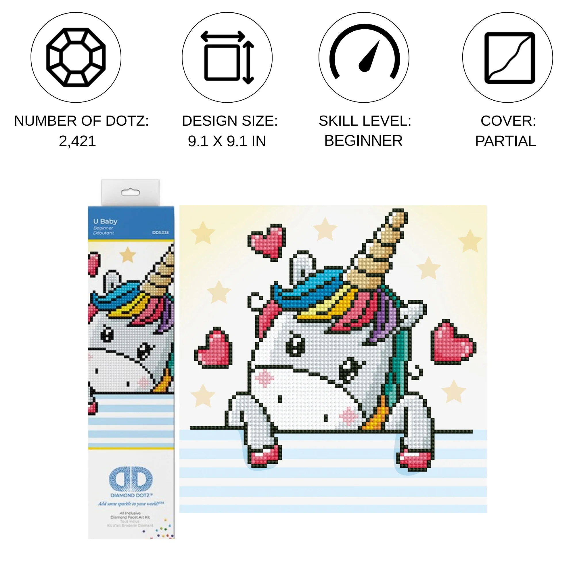 Diamond Dotz U Baby - 9.1" x 9.1" - Image 4