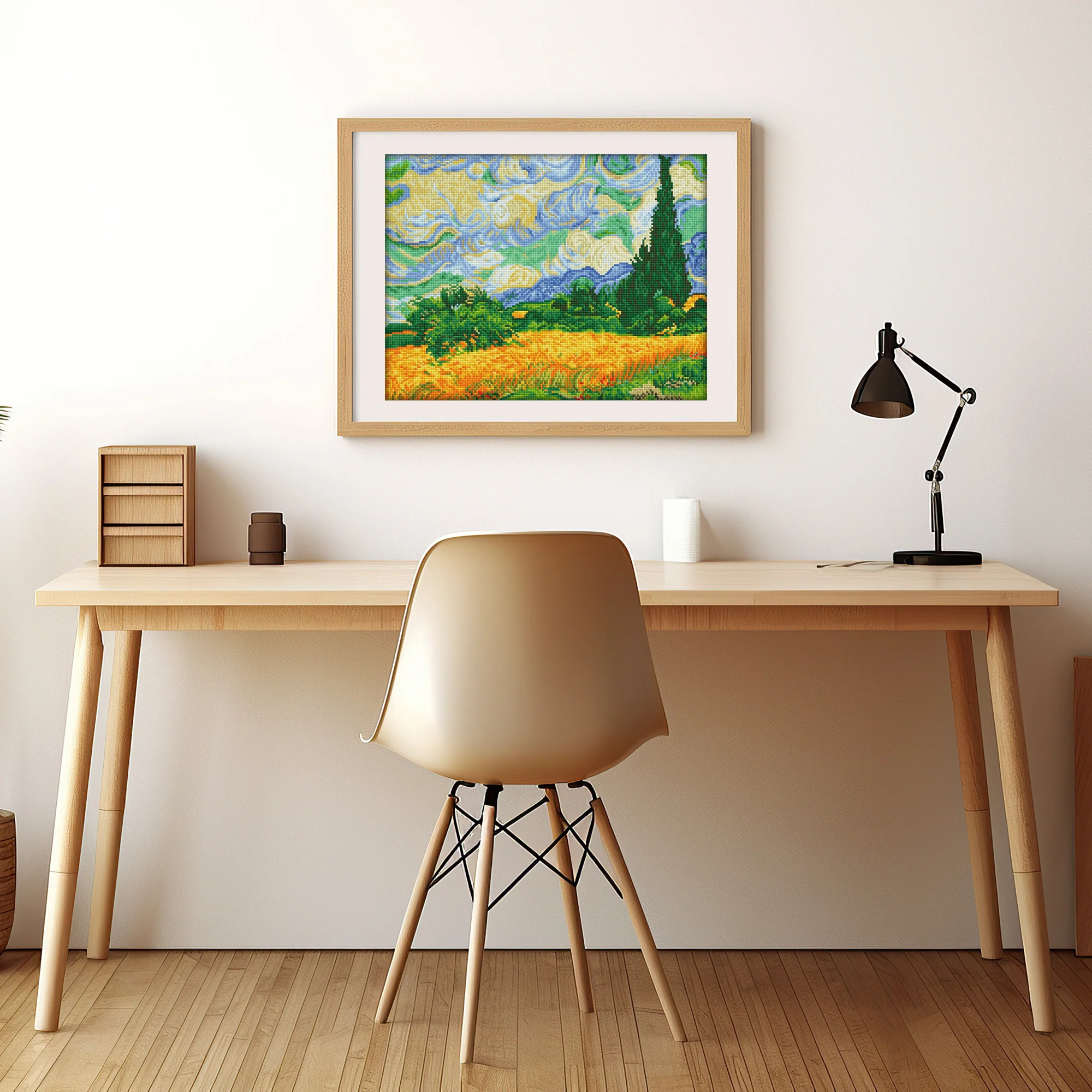 Diamond Dotz Wheat Fields (Van Gogh) - 20.1" x 15.4" - Image 3