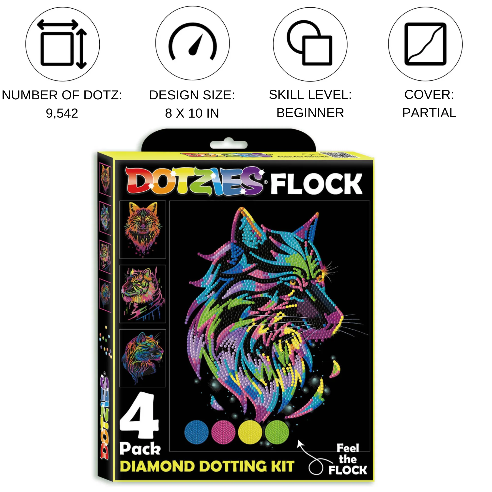Diamond Dotz Neon Flock Wild - 10.0" x 8.0" - Image 3