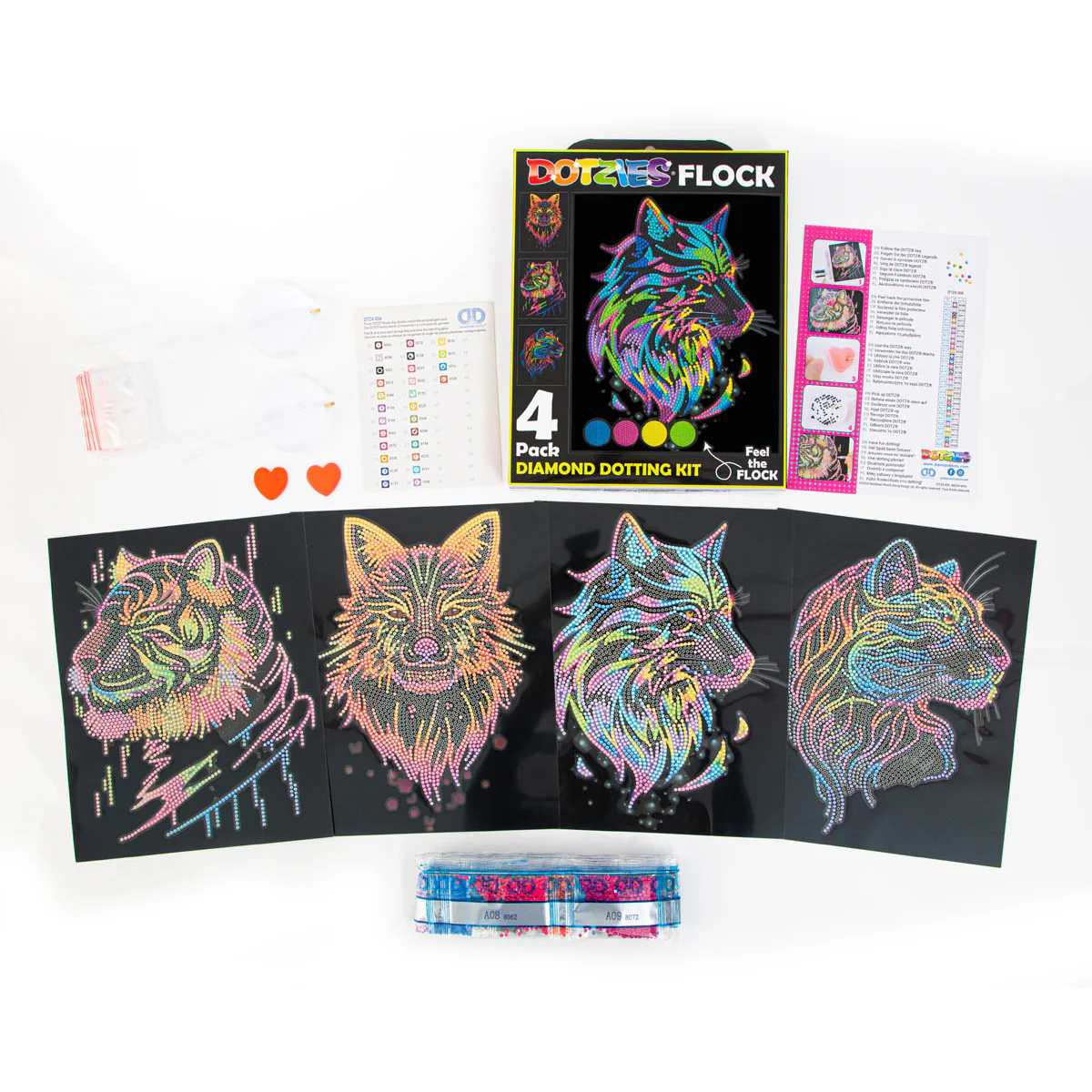 Diamond Dotz Neon Flock Wild - 10.0" x 8.0" - Image 5