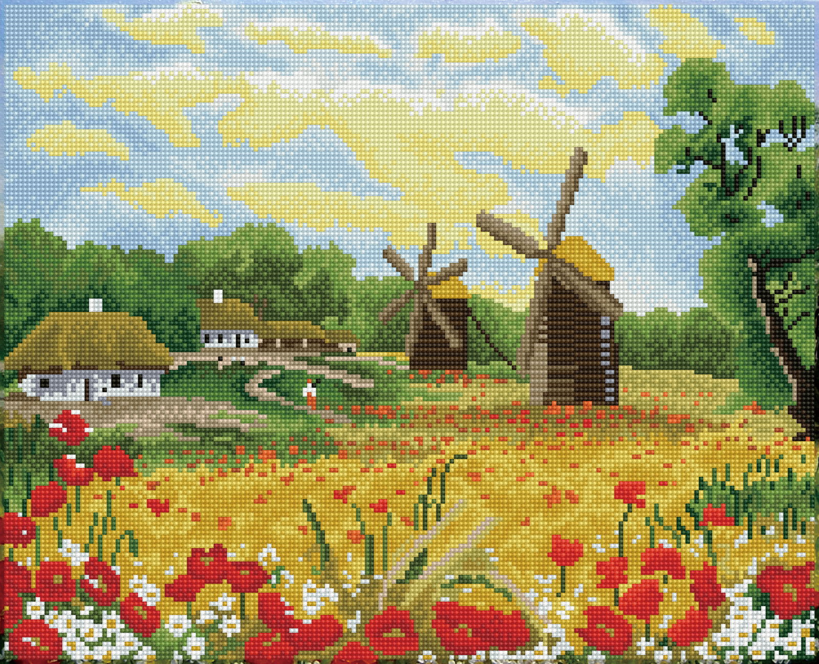 Diamond Dotz Windmill Days - 20.5" x 16.5"