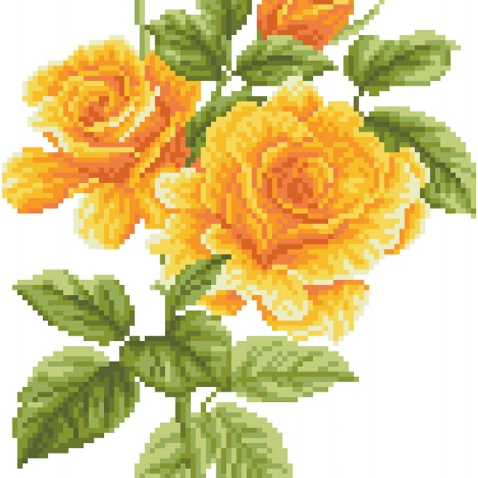 Diamond Dotz Yellow Rose Bouquet with Frame - 11.0" x 14.2" - Image 5